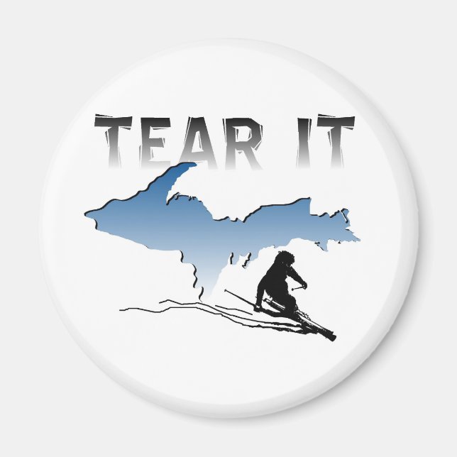 Ski Upper Michigan Magnet (Vorne)