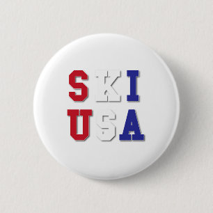 Ski USA Button