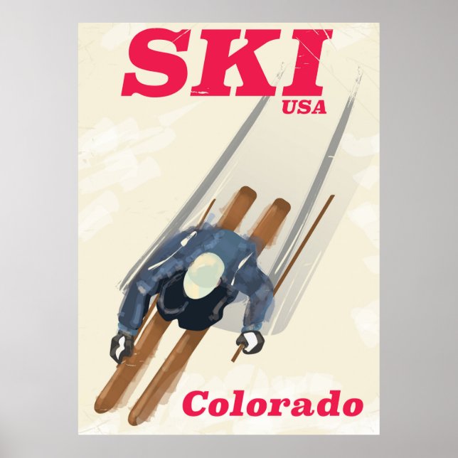 Ski USA Colorado Reiseplakat Poster (Vorne)