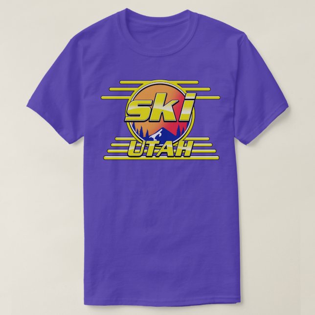Ski Utah 80er T-Shirt (Design vorne)
