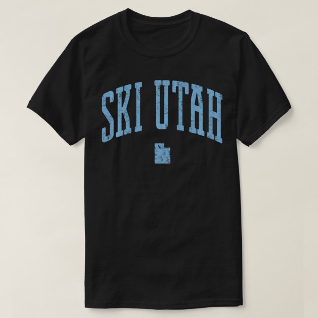 Ski Utah Vintag gestylt T-Shirt (Design vorne)