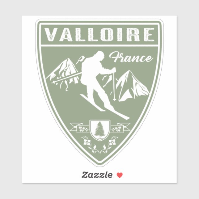 Ski Valloire Frankreich Aufkleber (Blatt)