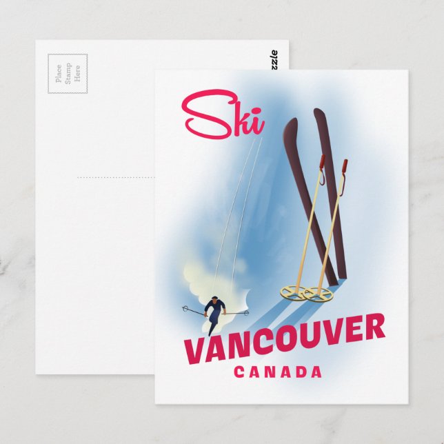 Ski Vancouver Kanada Postkarte (Vorne/Hinten)