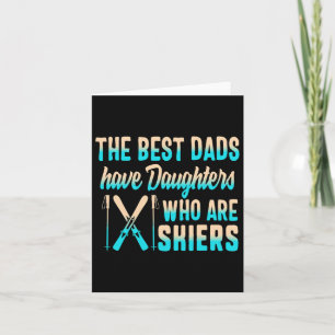 Ski Vater Daughters Skiern Vatertag Ski Vater Snow Karte