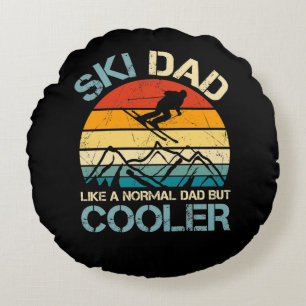 Ski Vater - kein normaler Vater, sondern Cooler Rundes Kissen