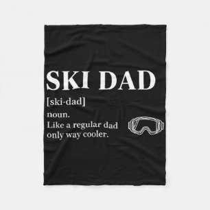 Ski-Vater Lustiger Skifahrer Skiliebhaber Wintersp Fleecedecke
