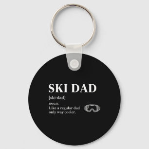 Ski-Vater Lustiger Skifahrer Skiliebhaber Wintersp Schlüsselanhänger