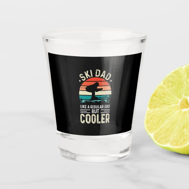 Ski Vater Schnapsglas (Vorderseite)