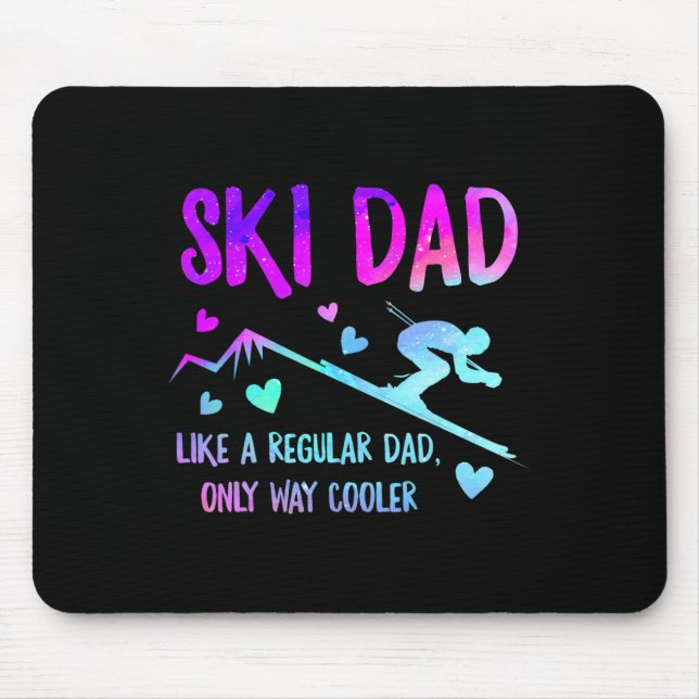 Ski Vater Skifahren Daddy Papa Grandpa Cool Snowbo Mousepad (Vorne)