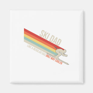 Ski-Vater Skifahren Winter Magnet