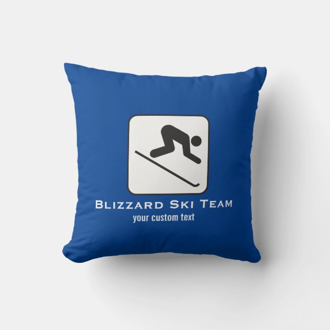 Ski-Verein-Ski-Team-Gewohnheits-abschüssiges Kissen (Vorderseite)