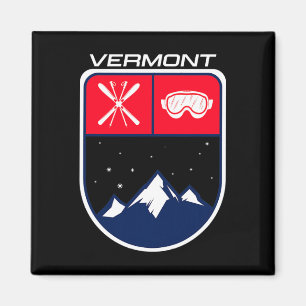 Ski Vermont Skigebiet Lugano Magnet
