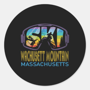 Ski Wachusett Mountain Machusetts Skiurlaub Runder Aufkleber
