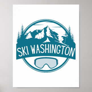 Ski Washington Skiurlaub Familie passend Poster