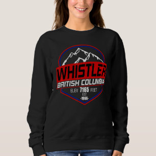 Ski Whistler B C Kanada Skifahren und Mountainbike Sweatshirt