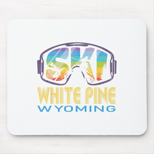 Ski White Pine Wyoming Skiferien  Mousepad (Vorne)
