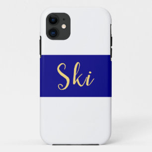 SKI Wide Bright Royal Blue Winter Weiße Streifen Case-Mate iPhone Hülle