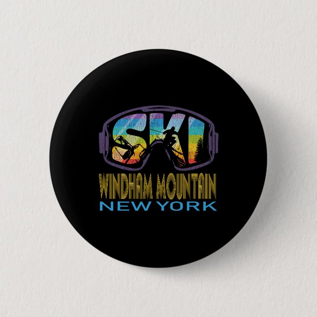 Ski Windham Mountain New York Skiurlaub  Button (Vorderseite)