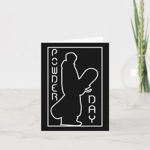 Ski Winter Snow Powdertage-Logo für Snowboard Ski Karte