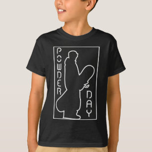Ski Winter Snow Powdertage-Logo für Snowboard Ski T-Shirt
