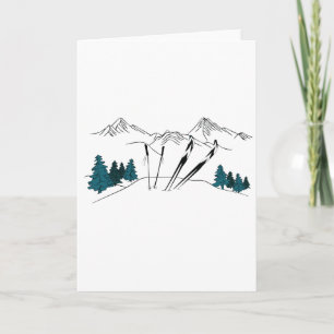 Ski You Later Skiszene Wintersport Karte