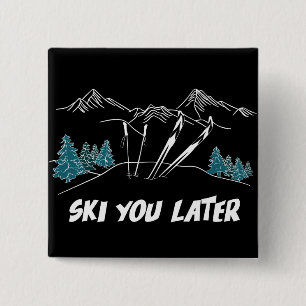 Ski you Spater Mountains Wintersport Button