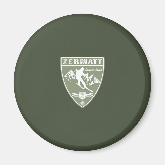 Ski Zermatt Schweiz Magnet (Vorne)
