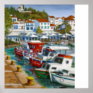 Skiathos Alter Hafen Poster