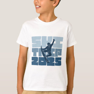 Skiausflug 2025 Männer Frauen Lustiger Skifahrer S T-Shirt