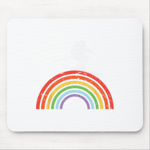 Skiausflug Skifahren Regenbogen  Mousepad