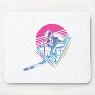 Skiausflug Skifahren Retro Vintage 80er 90er  Mousepad