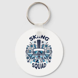 Skiausrüstung für Skifahrer und Schneeliebhaber Schlüsselanhänger
