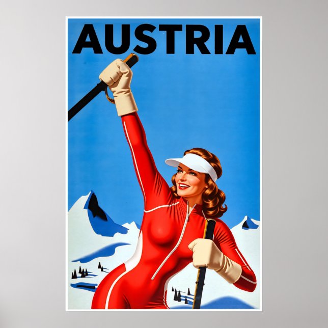 Skiaustria-Plakat Poster (Vorne)