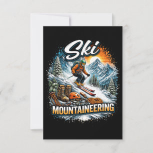 Skibergsteigen Dankeskarte