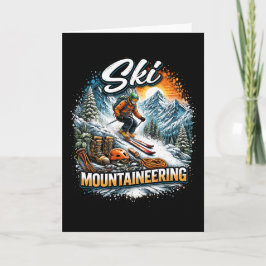 Skibergsteigen Feiertagskarte