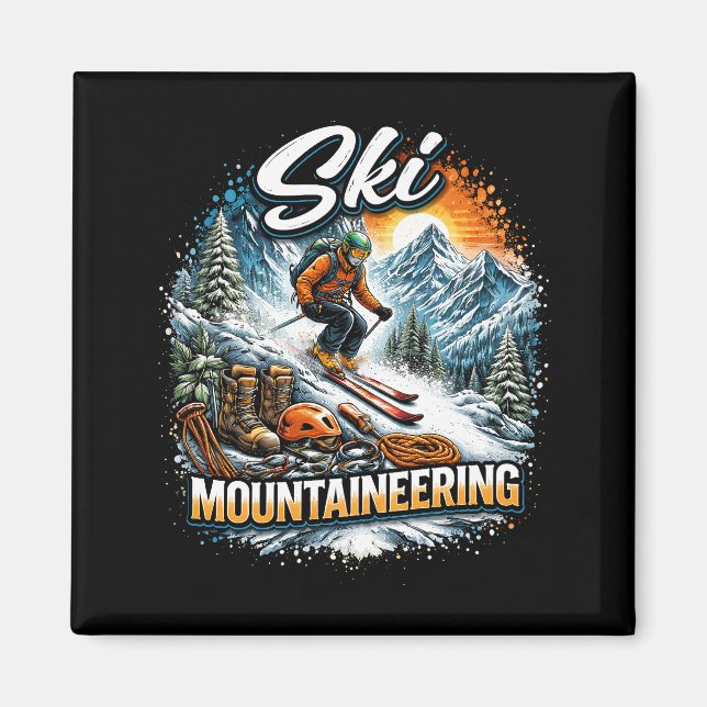 Skibergsteigen Magnet (Vorne)