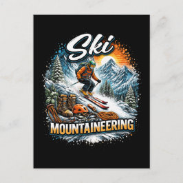 Skibergsteigen Postkarte