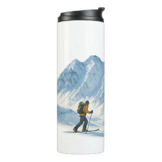 Skibergsteiger-Kaffeetasse Thermosbecher