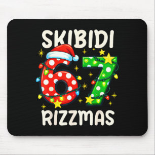 Skibidi 67 Rizzmas Lustiges Six Seven Meme Weihnac Mousepad