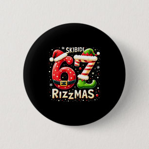 Skibidi 67 Rizzmas Weihnachtsmeme Lustiger Elf San Button
