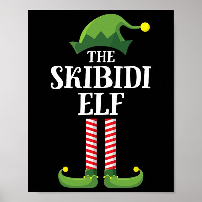 Skibidi Elf Shirt Matching Family Group Funny Chri Poster (Vorne)