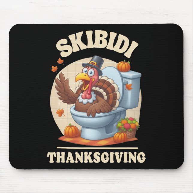 Skibidi Erntedank Funny Meme Skibidi Toilet Tur Mousepad (Vorne)