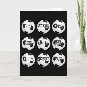 Skibidi Fußball Rizzler Sigma Junge Rizz Fußball L Karte