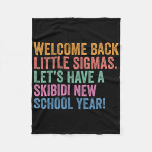 Skibidi Neues Schuljahr Willkommen zurück kleine S Fleecedecke