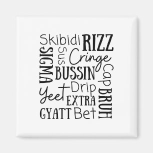 Skibidi Rizz Lustige Kinder Rizz Bussin Gen Z Weih Magnet