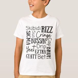 Skibidi Rizz Lustige Kinder Rizz Bussin Gen Z Weih T-Shirt