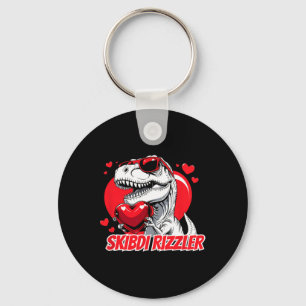Skibidi Rizzler Trex Valentins Meme Lustige Gesche Schlüsselanhänger