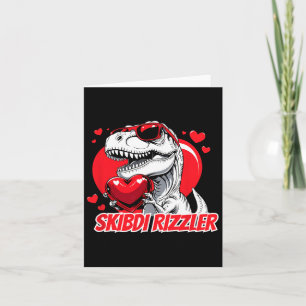 Skibidi Rizzler Trex Valentinsgruß Meme Lustige Ge Karte