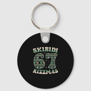 Skibidi Rizzmas 67 Six Seven Meme Hässliches Weihn Schlüsselanhänger