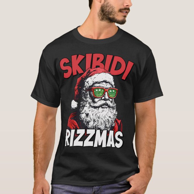 Skibidi Rizzmas Christmas Rizz T-Shirt (Vorderseite)